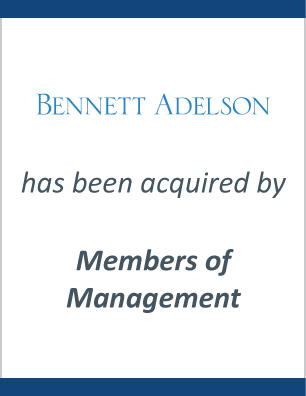 Bennett Adelson Consulting, Inc. has been acquired by Members of Management