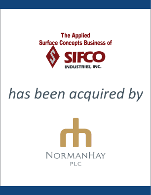 SIFCO Industries, Inc. has sold its Applied Surface Concepts business to Norman Hay PLC.