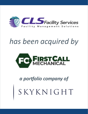 CLS Facility Services has been acquired by FirstCall Mechanical Group